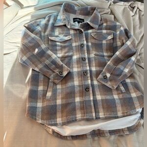 Plaid Button-Up Jacket